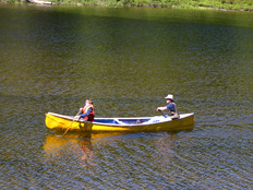 Canoe ride at the Log Cabin